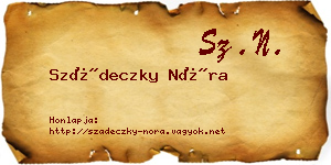 Szádeczky Nóra névjegykártya
